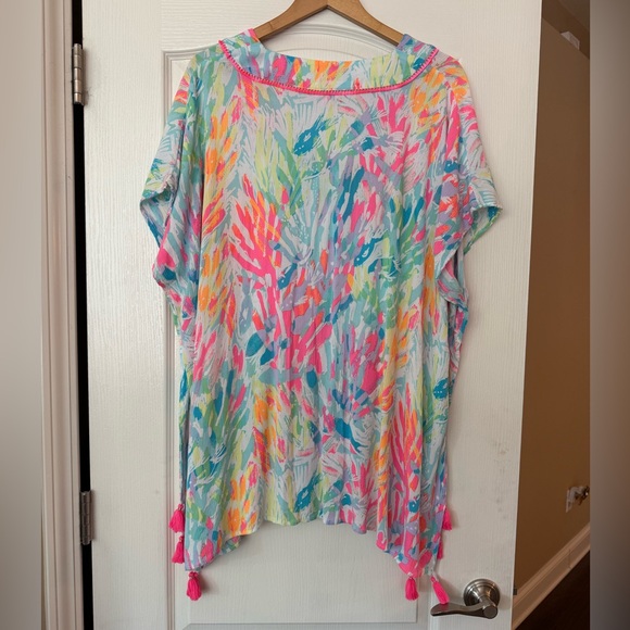 Lilly Pulitzer El Bravo Way Coverup in Sparkling Sands, Size L/XL. - Picture 6 of 12